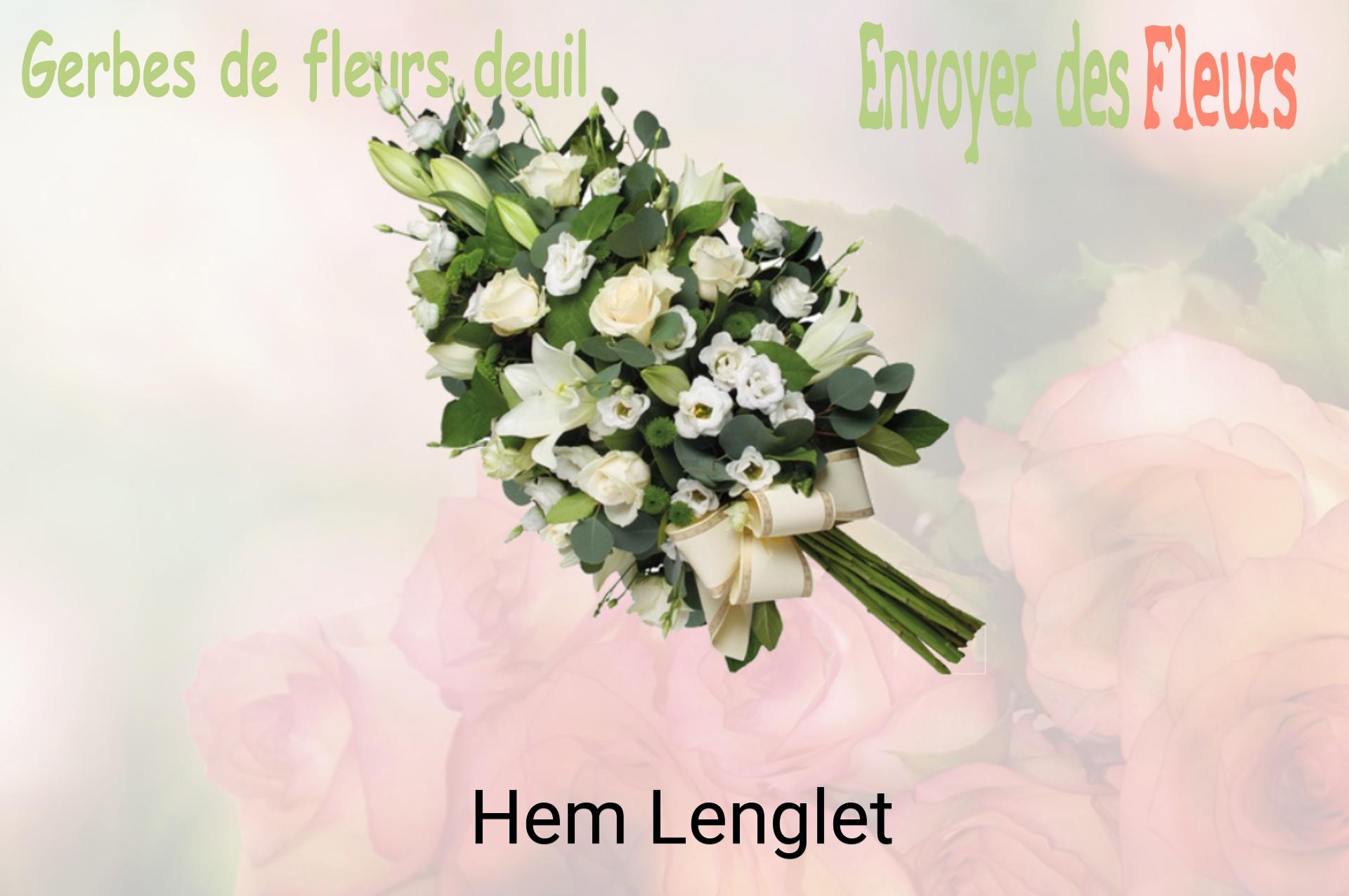 Gerbe de fleurs de deuil livrée à Hem-Lenglet